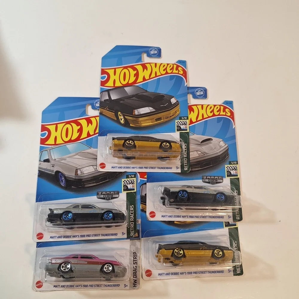 Hot Wheels Matt And Debbie Hay's 1988 Pro Street Thunderbird Zamac/ Black/ Pink